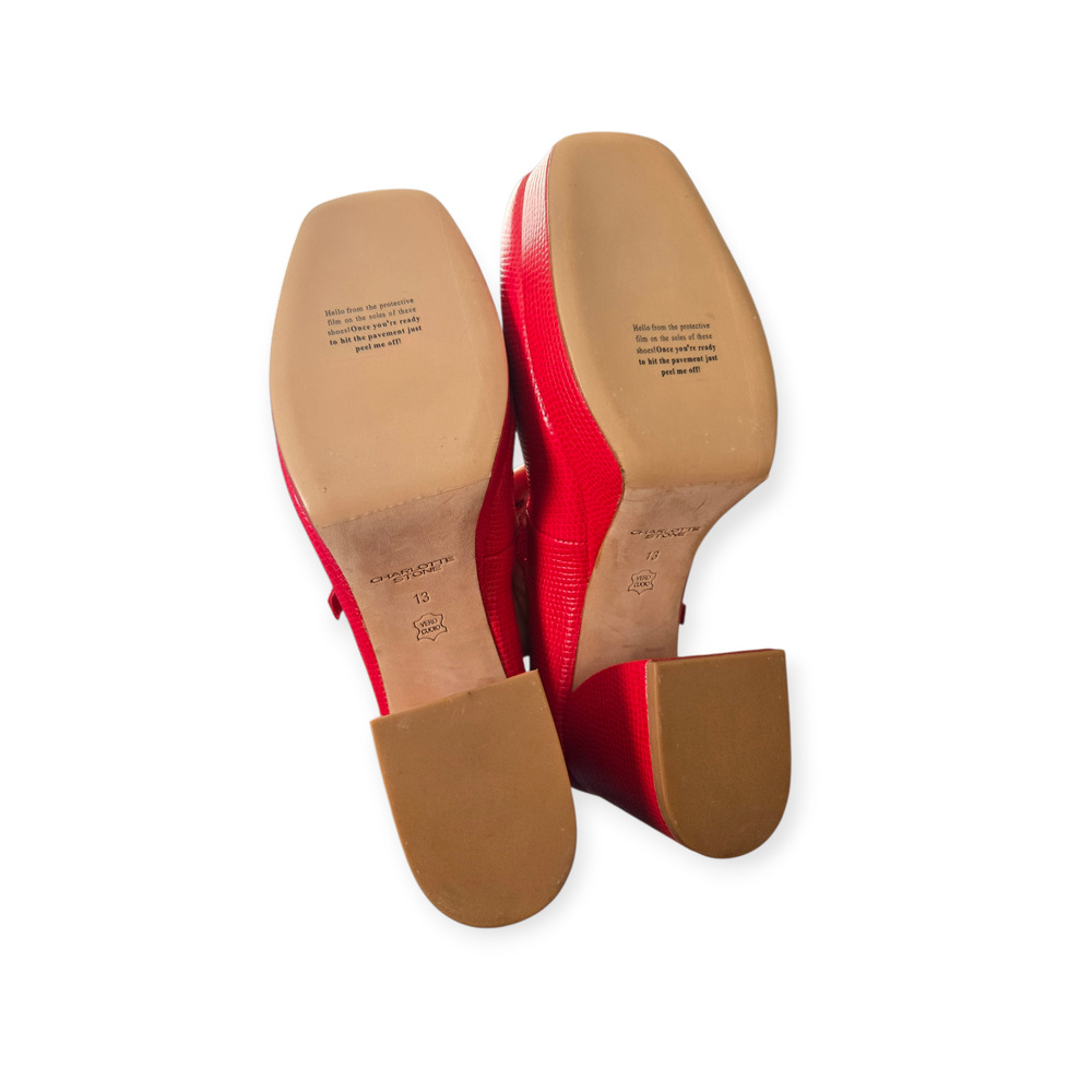 Charlotte Stone Red Vamp Bizzy Pump Heels Size 13‎ - Picture 7 of 9